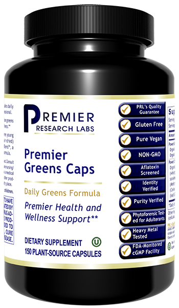 Premier Research Greens Caps, Premier (150 V-Caps)