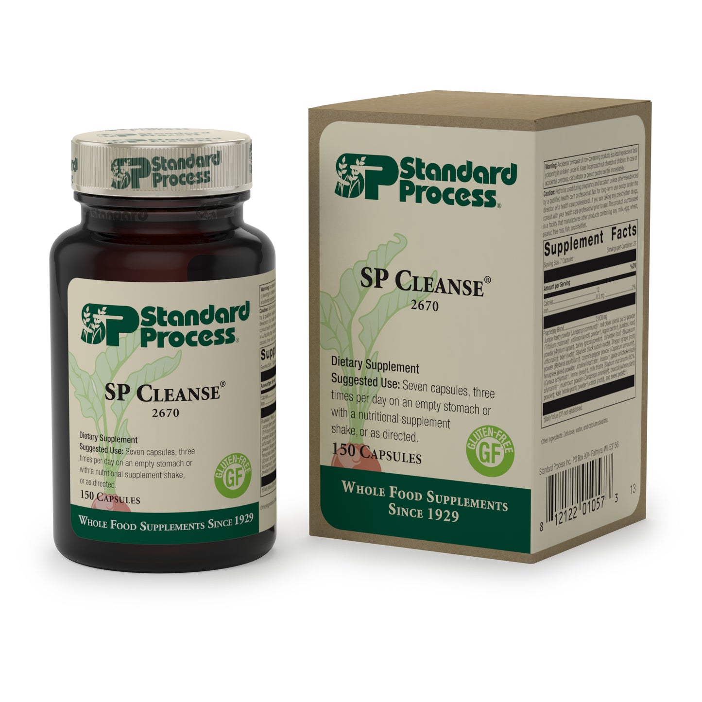 Standard Process SP Cleanse - Whole Food Gallbladder Cleanse, Liver Cleanse, Kidney Support, Digestion and Toxin Cleanse with Collinsonia Root, Juniper Berry, Cordyceps Mushroom, and More - 150 Caps