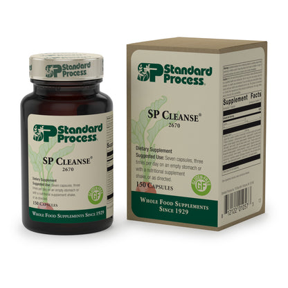 Standard Process SP Cleanse - Whole Food Gallbladder Cleanse, Liver Cleanse, Kidney Support, Digestion and Toxin Cleanse with Collinsonia Root, Juniper Berry, Cordyceps Mushroom, and More - 150 Caps