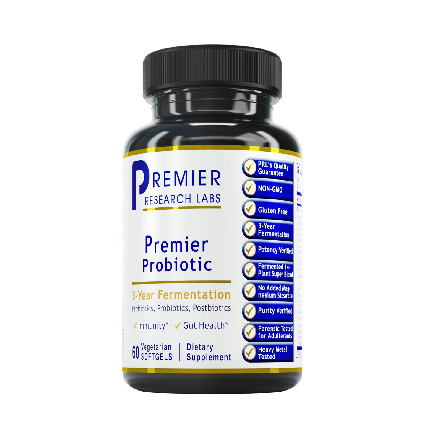 Premier Research Probiotic Caps, Full Spectrum, Beneficial Flora for Gastrointestinal Health 60 Vegetarian Softgels, Dietary Supplement
