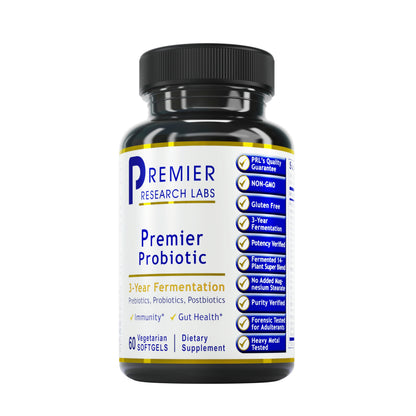 Premier Research Probiotic Caps, Full Spectrum, Beneficial Flora for Gastrointestinal Health 60 Vegetarian Softgels, Dietary Supplement