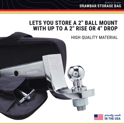 C.E Smith 27481 Drawbar Storage Bag - Durable Nylon Bag for Boat Accessories - 15" x 4" x 6"