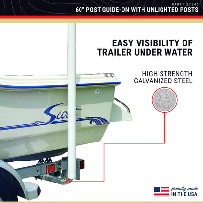 CE Smith - 27640 Guide-ON Post - Durable Boat Trailer Accessory - 60"