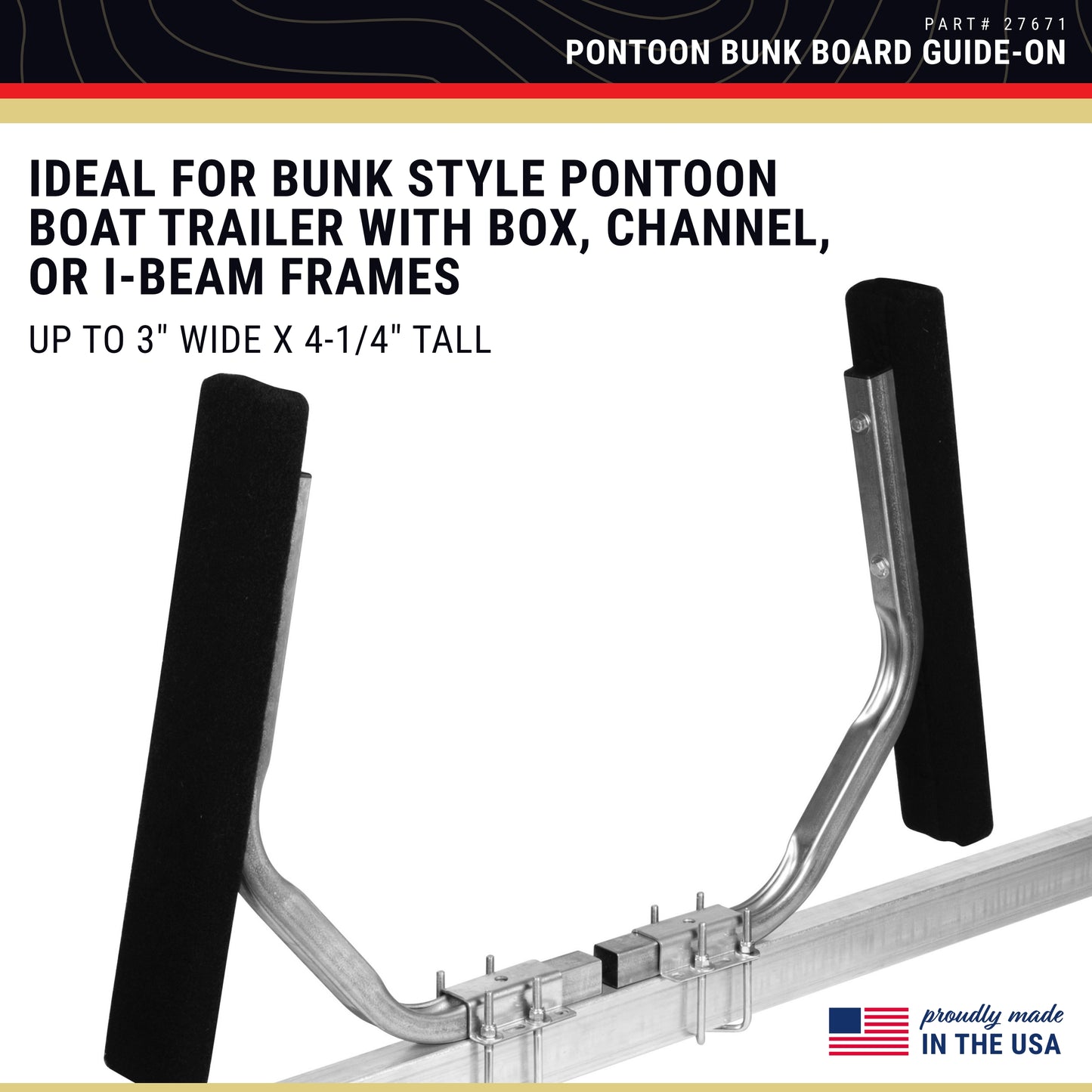 CE Smith - Trailer Pontoon Bunk Board Guide-On - Durable, Galvanized Replacement Part for Boating