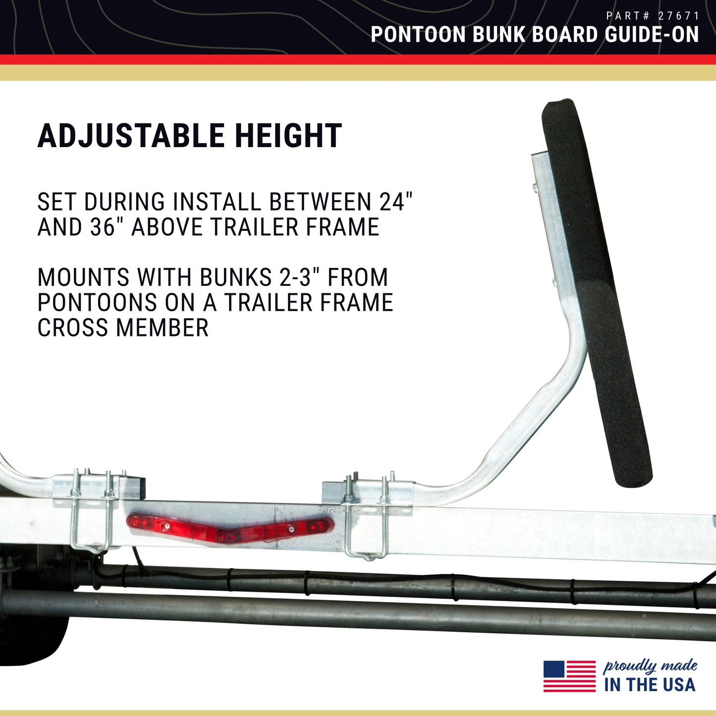 CE Smith - Trailer Pontoon Bunk Board Guide-On - Durable, Galvanized Replacement Part for Boating