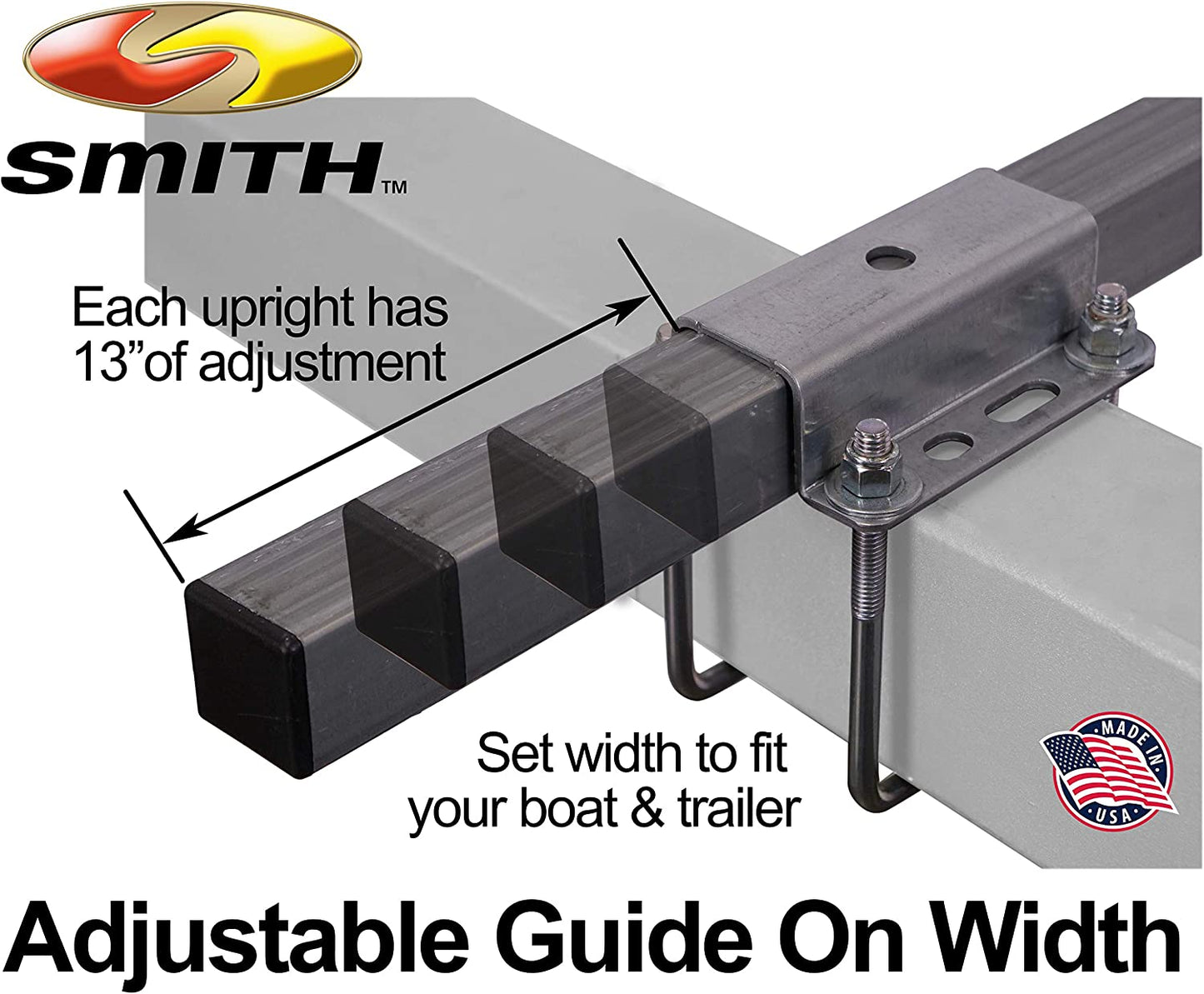 CE Smith - 27740 Guide-ON Post with LED Light - Durable Boat Trailer Accessory - 40"