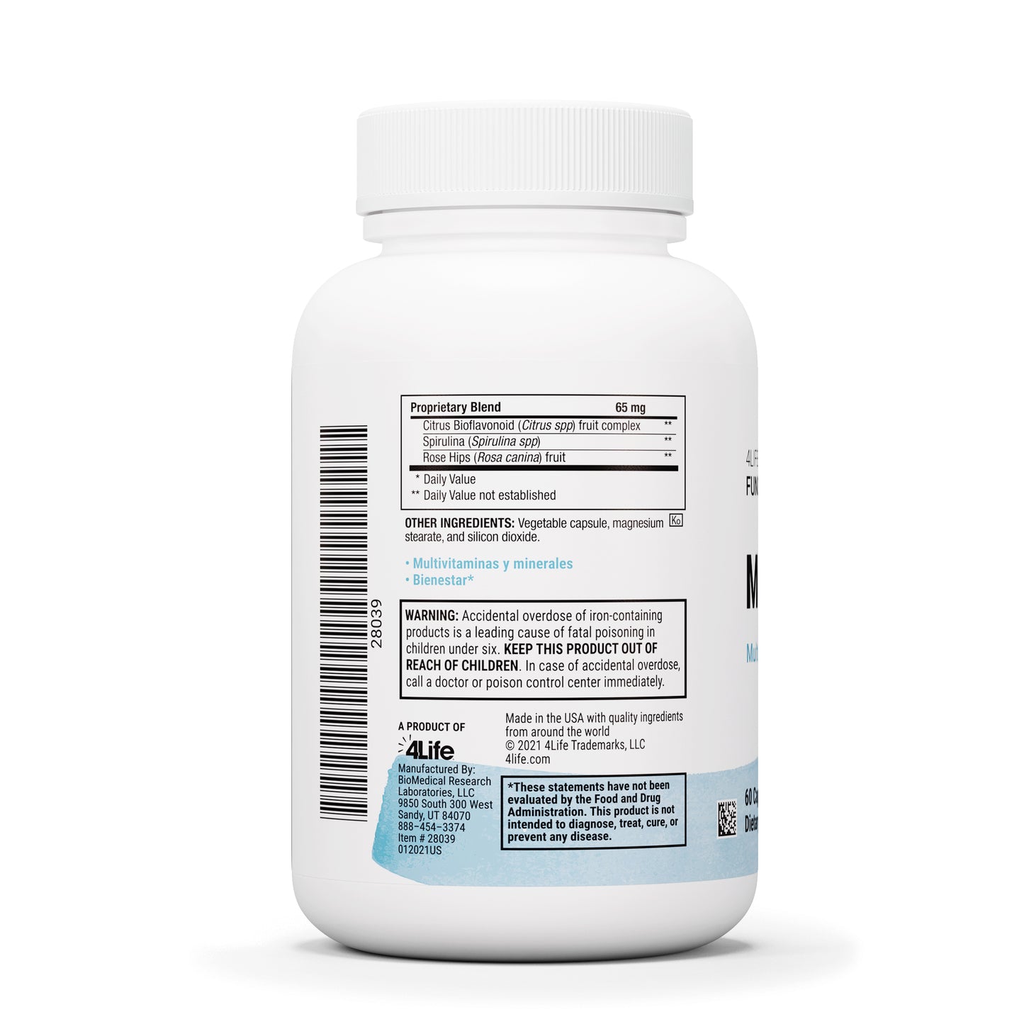 4Life Multiplex - Features 21 Essential Vitamins and Minerals, Including B Vitamins and Zinc to Support Your Immune System - 60 Capsules