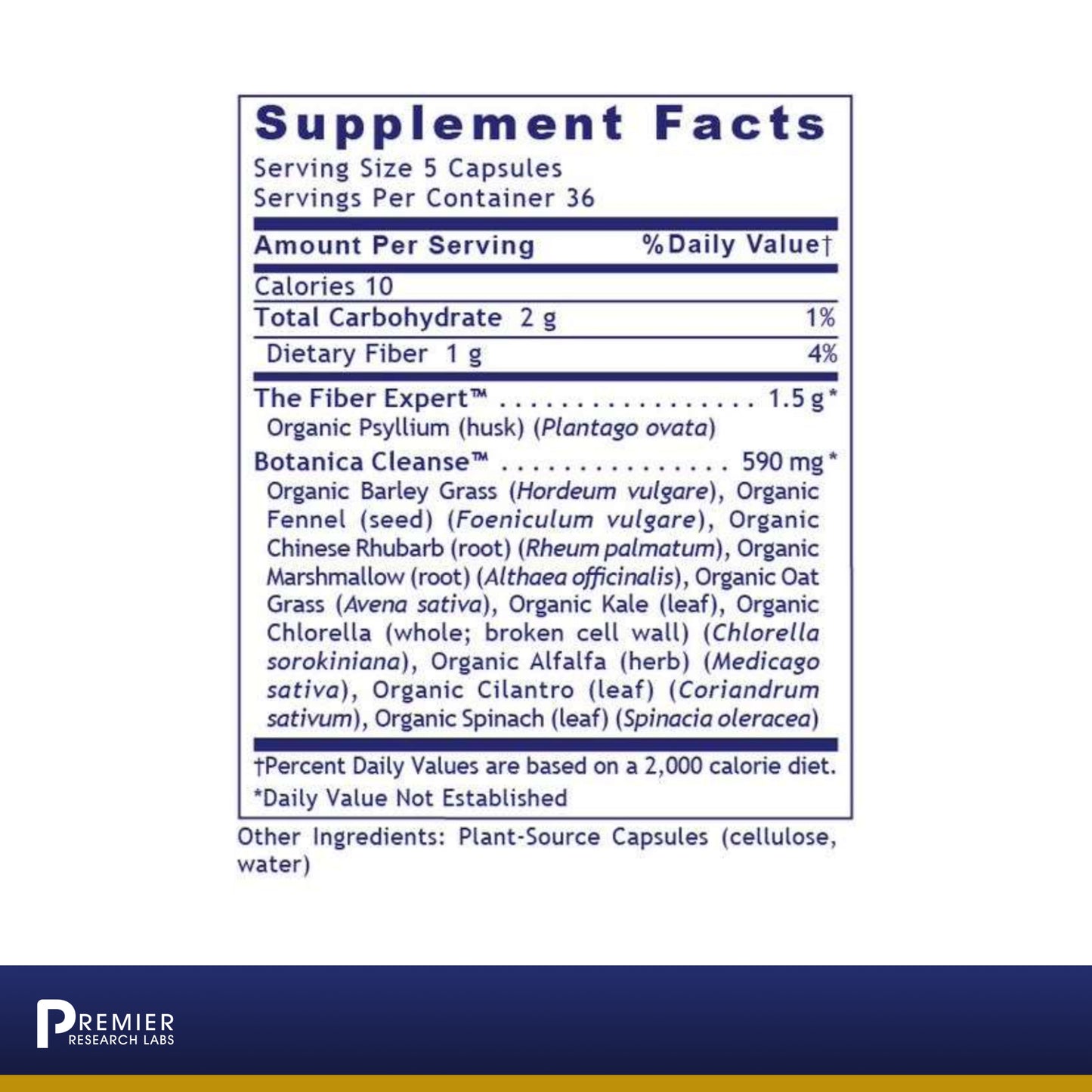 Premier Research Premier Psyllium Fiber, Supports Bowel Regularity and Intestinal Health, 180 Plant-Source Capsules