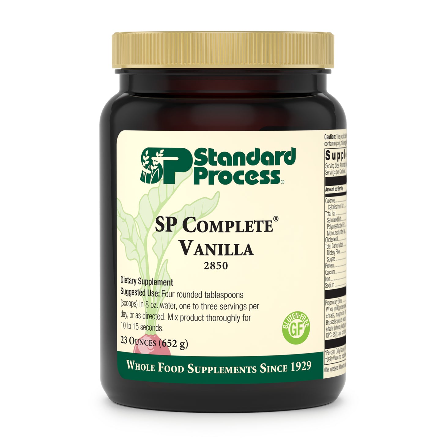 Standard Process SP Complete - Whole Food Immune Support, Liver Support, Antioxidant, and Weight Management with Rice Protein, Grapeseed Extract, and Choline - Vegetarian, Vanilla - 23 Ounce