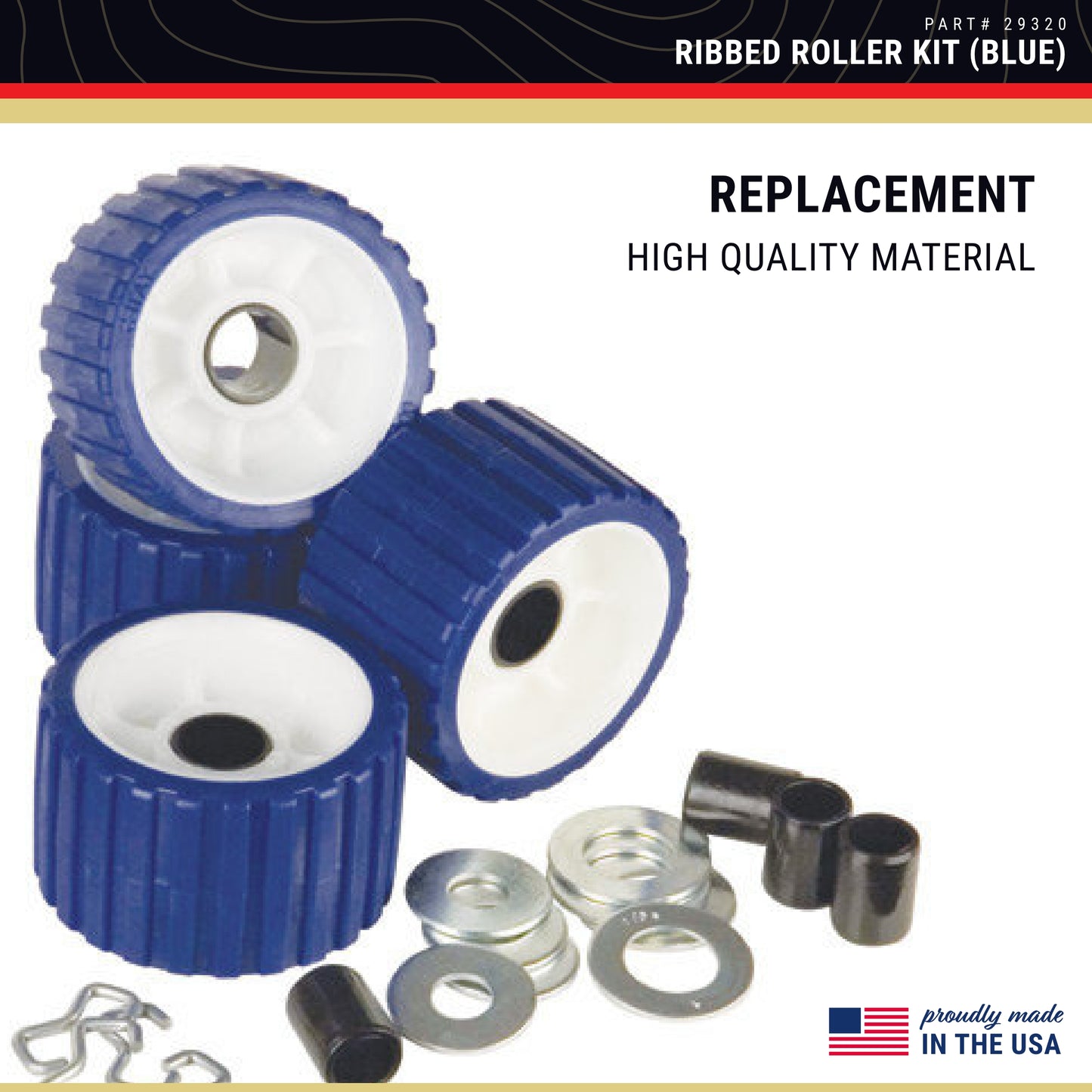 CE Smith - 29320 Ribbed Roller Kit - Blue
