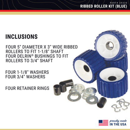 CE Smith - 29320 Ribbed Roller Kit - Blue