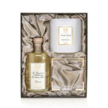 Antica Farmacista Gift Set With Diffuser, Candle and Tray - Prosecco