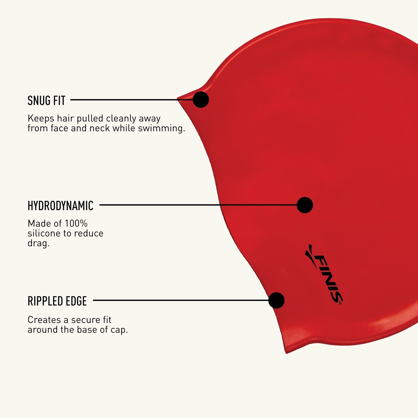 FINIS Silicone Cap Red