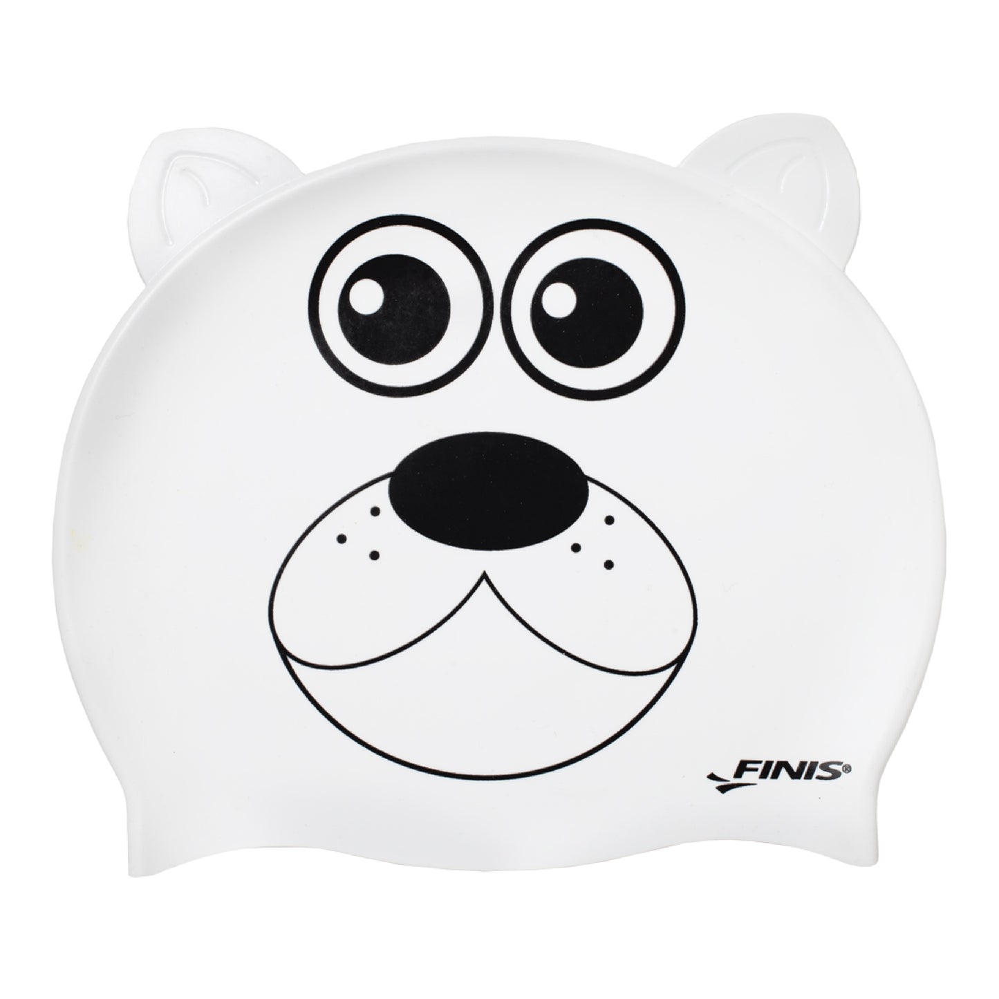FINIS Animal Head Swim Cap, Polar Bear