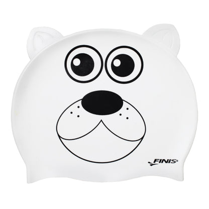 FINIS Animal Head Swim Cap, Polar Bear