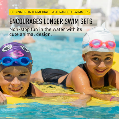FINIS Animal Head Swim Cap, Polar Bear