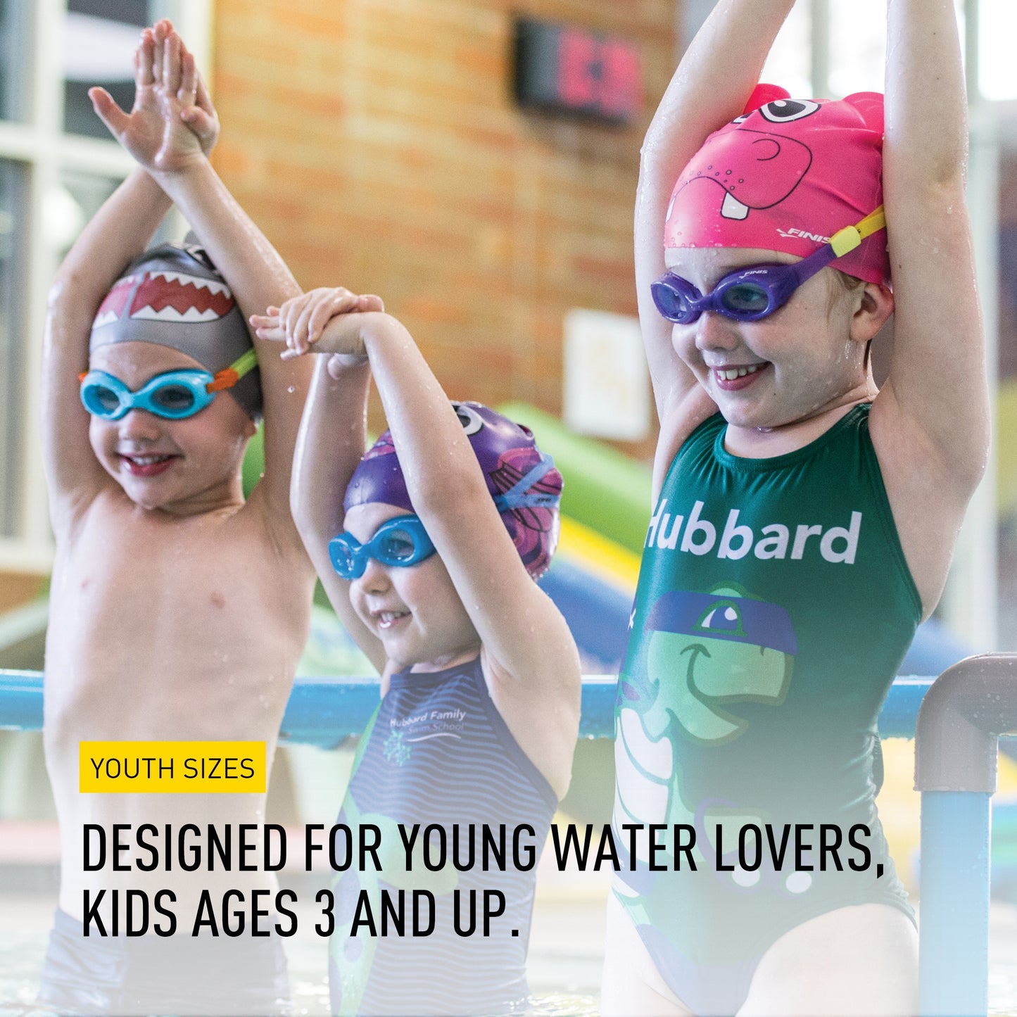 FINIS Animal Heads Kids Swim Cap, Owl