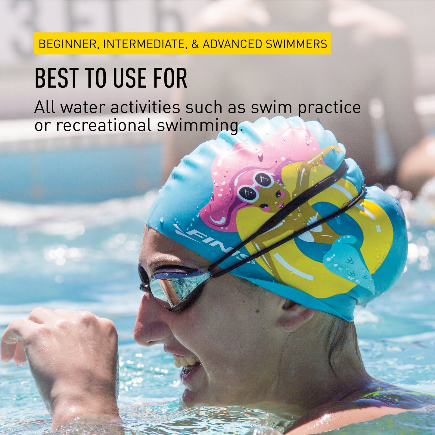 FINIS Mermaid Silicone Swim Cap (Floaty)