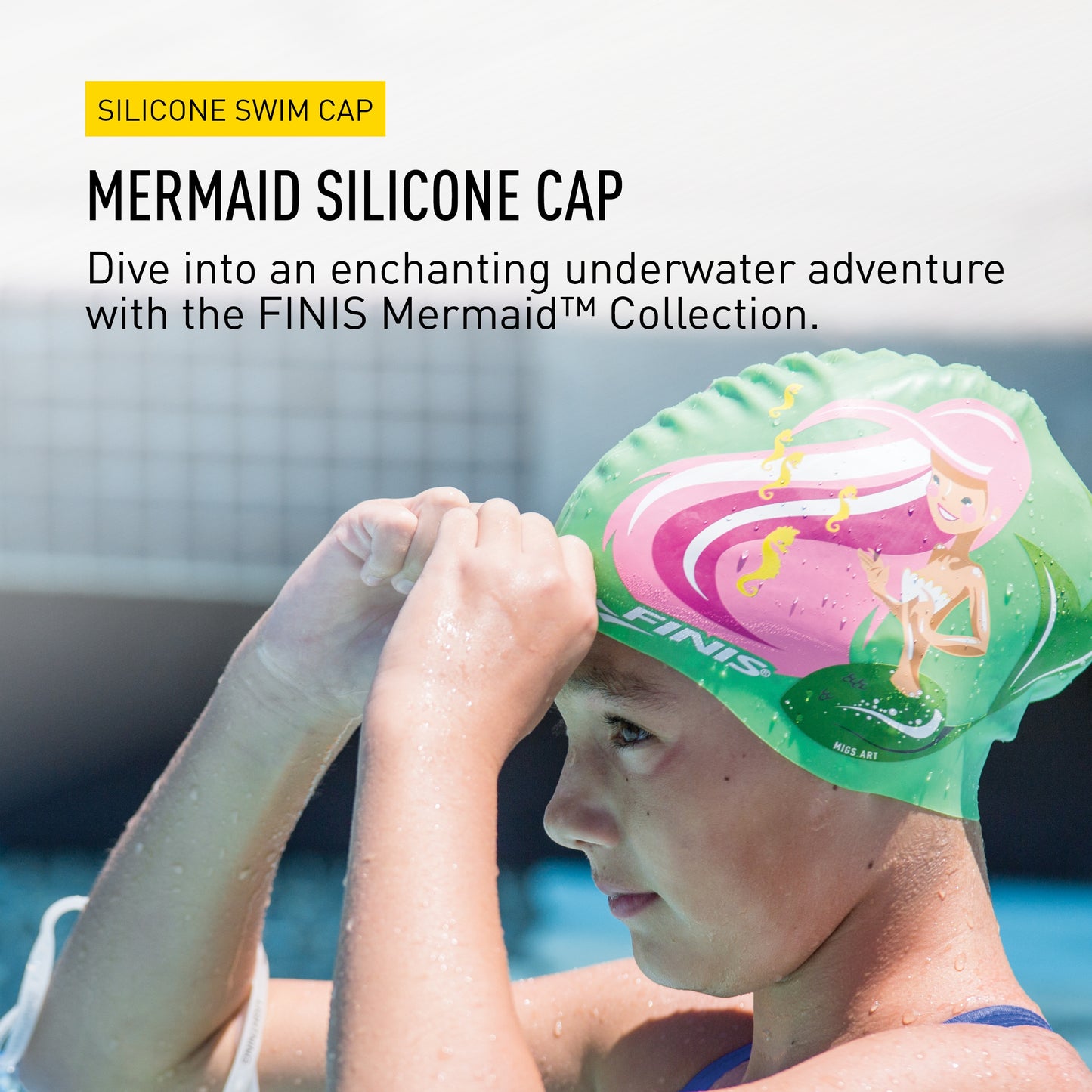 FINIS Mermaid Silicone Swim Cap (Seahorse)