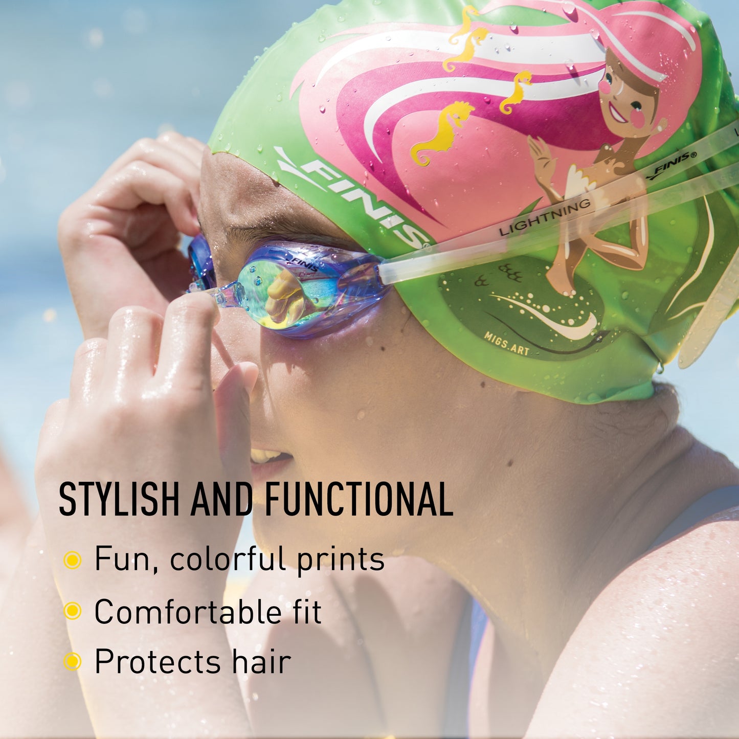 FINIS Mermaid Silicone Swim Cap (Seahorse)