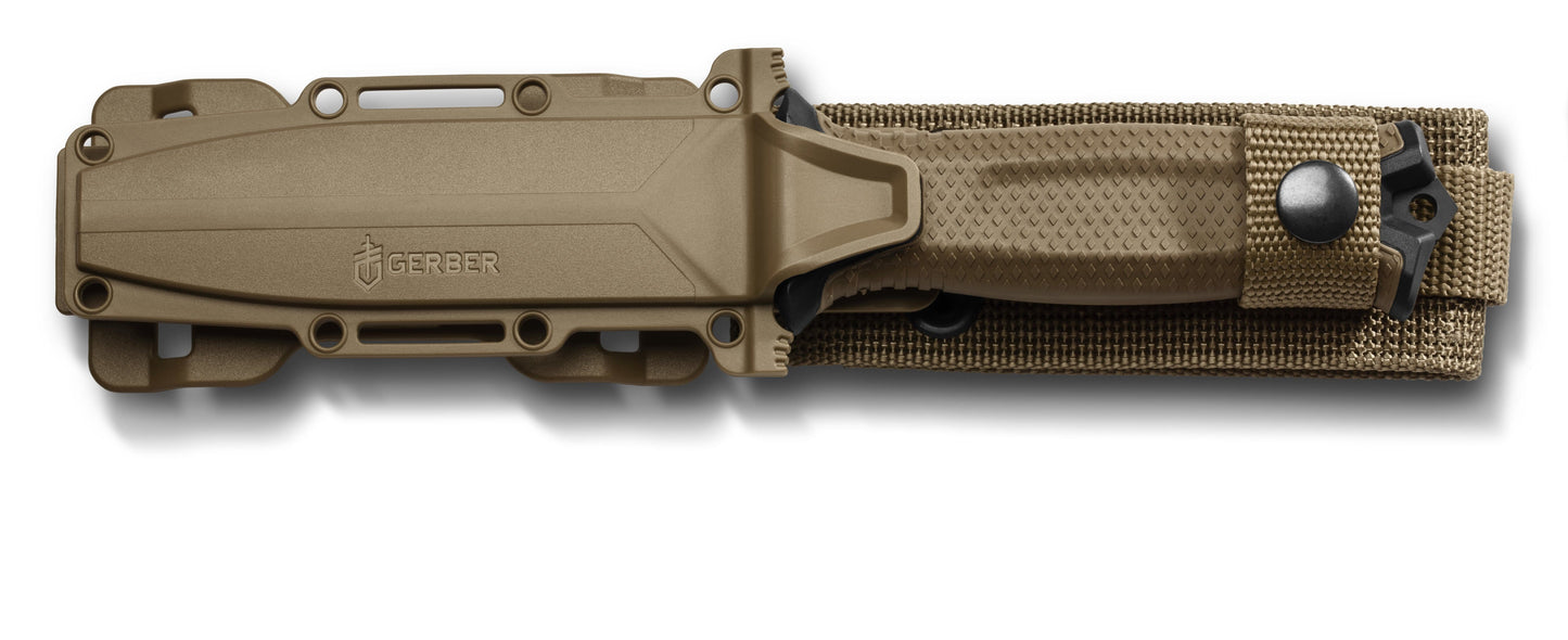 GERBER StrongArm Fixed Blade Knife with Fine Edge - Coyote Brown