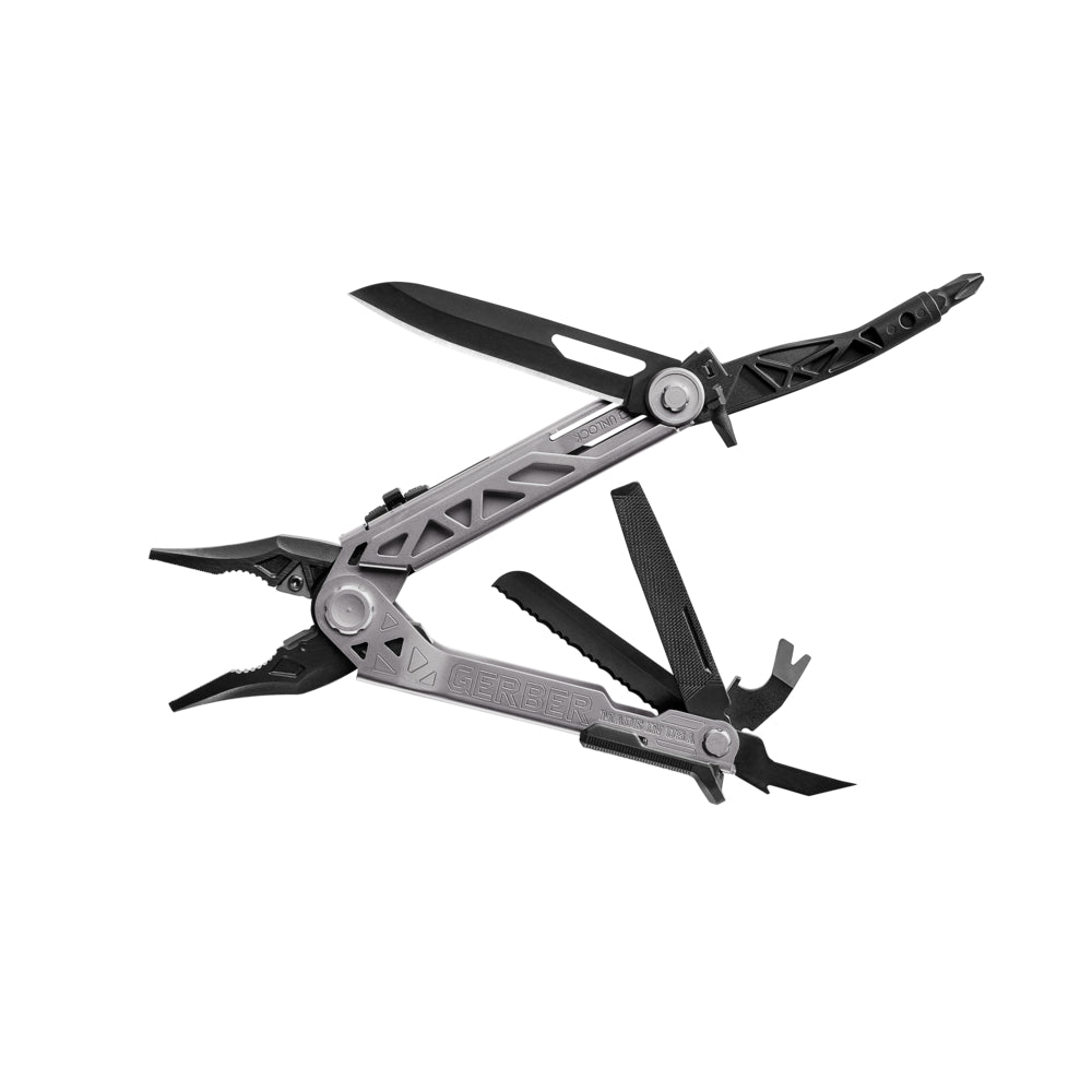 Gerber Gear 30-001194N Center-Drive Multitool with Bit Set, and Sheath, Silver/Black, Standard Bit Set