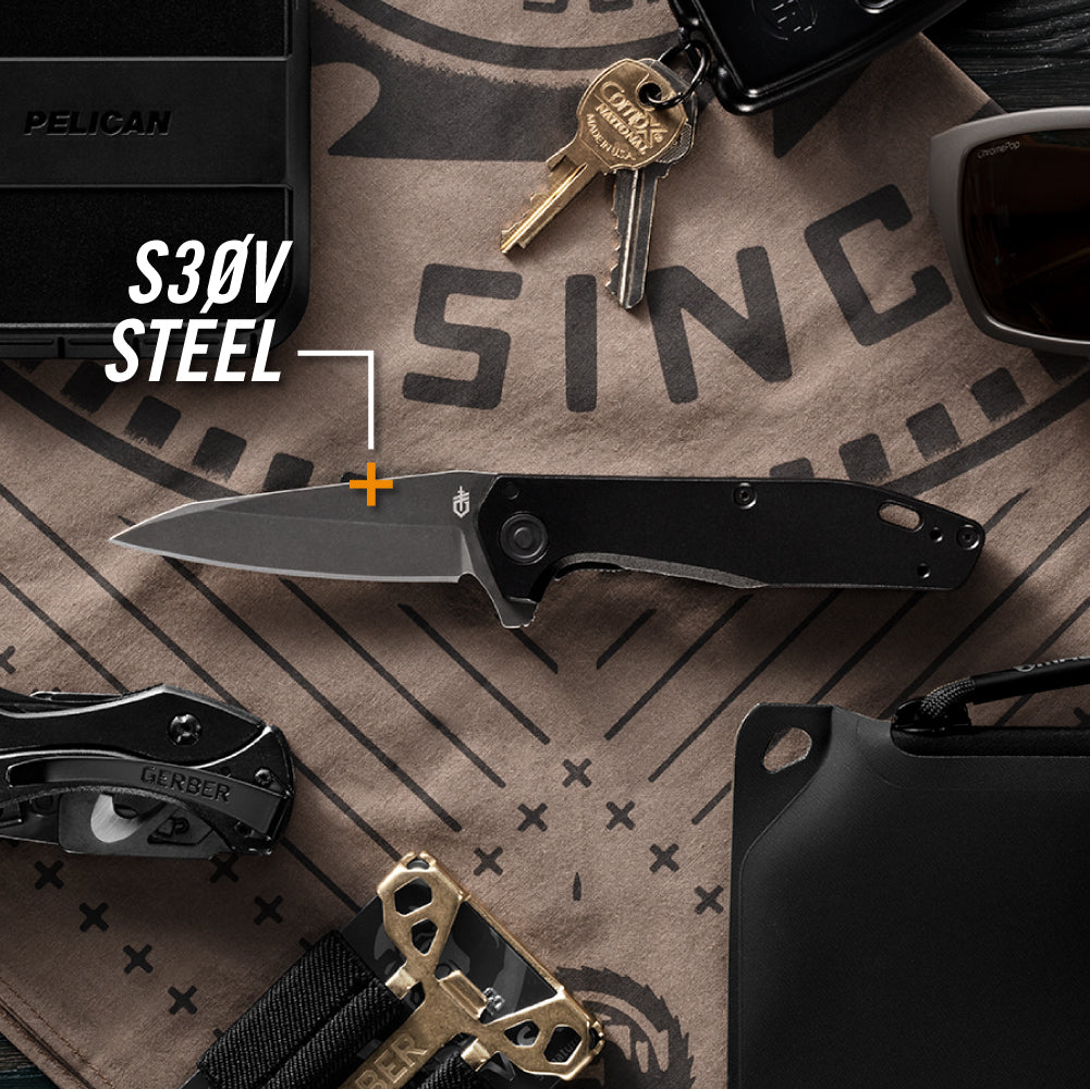 GERBER Fastball Folding Knife with Lock Release - Flat Sage