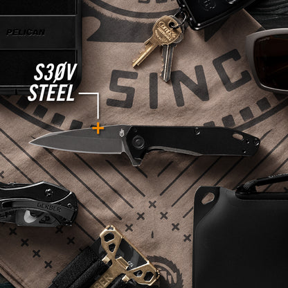 GERBER Fastball Folding Knife with Lock Release - Black
