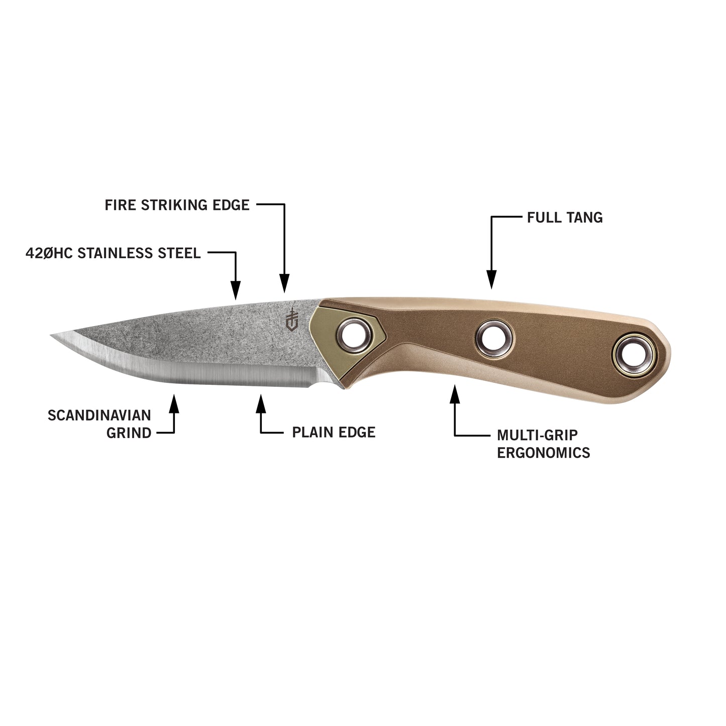 Gerber Principle Fixed Blade Knife - Coyote Brown