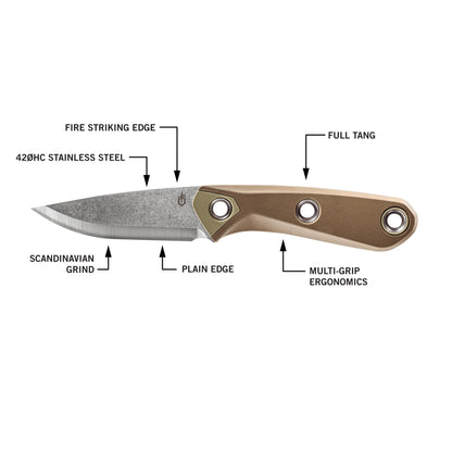Gerber Principle Fixed Blade Knife - Coyote Brown