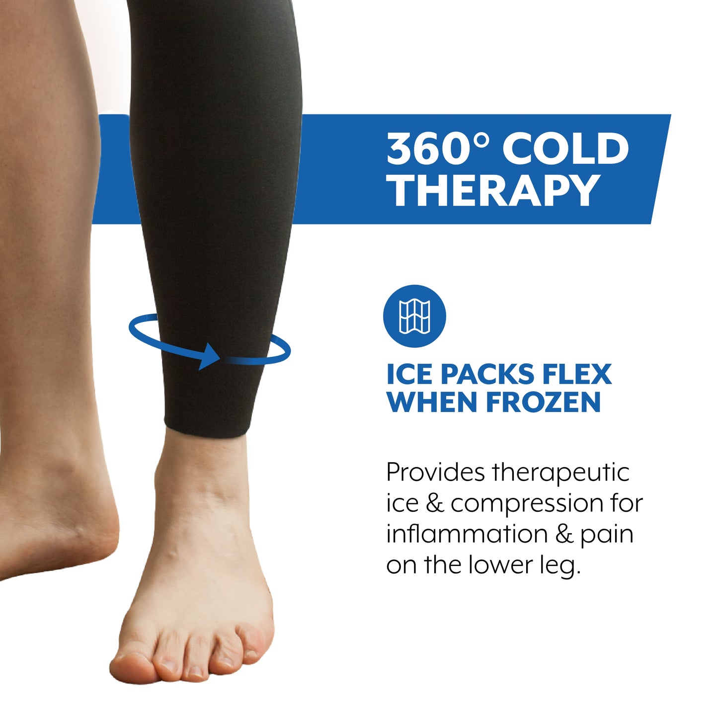 Brownmed Polar Ice Shin Wrap - Small - Made in USA