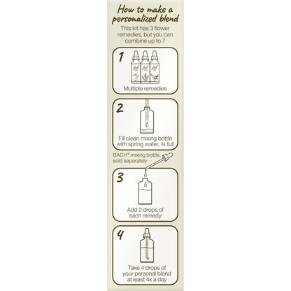 Bach Original Flower Remedies, Clarity of Mind Kit, For Focus and Mindfulness, Natural Homeopathic Flower Essence, Holistic Wellness, Vegan, 3 x 20mL Droppers