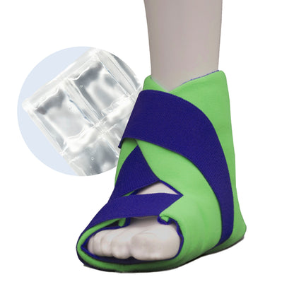 Brownmed Polar Ice Foot and Ankle Wrap, Cold Therapy Ice Pack, Universal Size (Color May Vary) - Made in USA