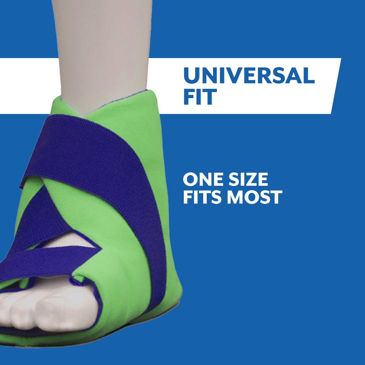 Brownmed Polar Ice Foot and Ankle Wrap, Cold Therapy Ice Pack, Universal Size (Color May Vary) - Made in USA