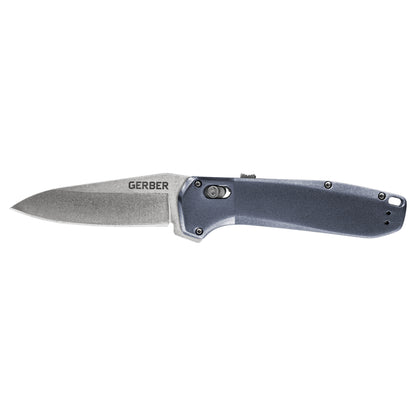 Gerber Gear Highbrow Plain Edge Drop Point Assited Opening Knife, Urban Blue [31-003673]