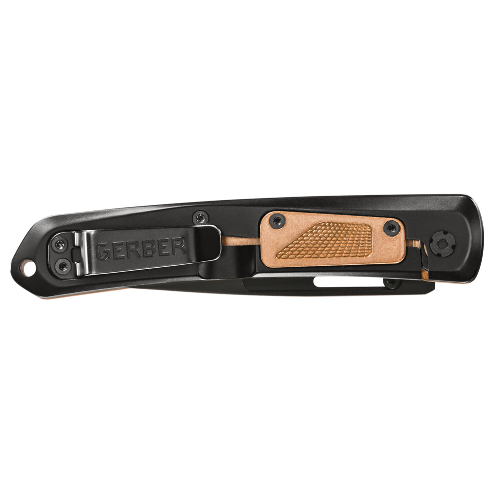 Gerber Gear Affinity Folding Pocket Knife Plain Edge D2 3.6 Inch Blade, Copper