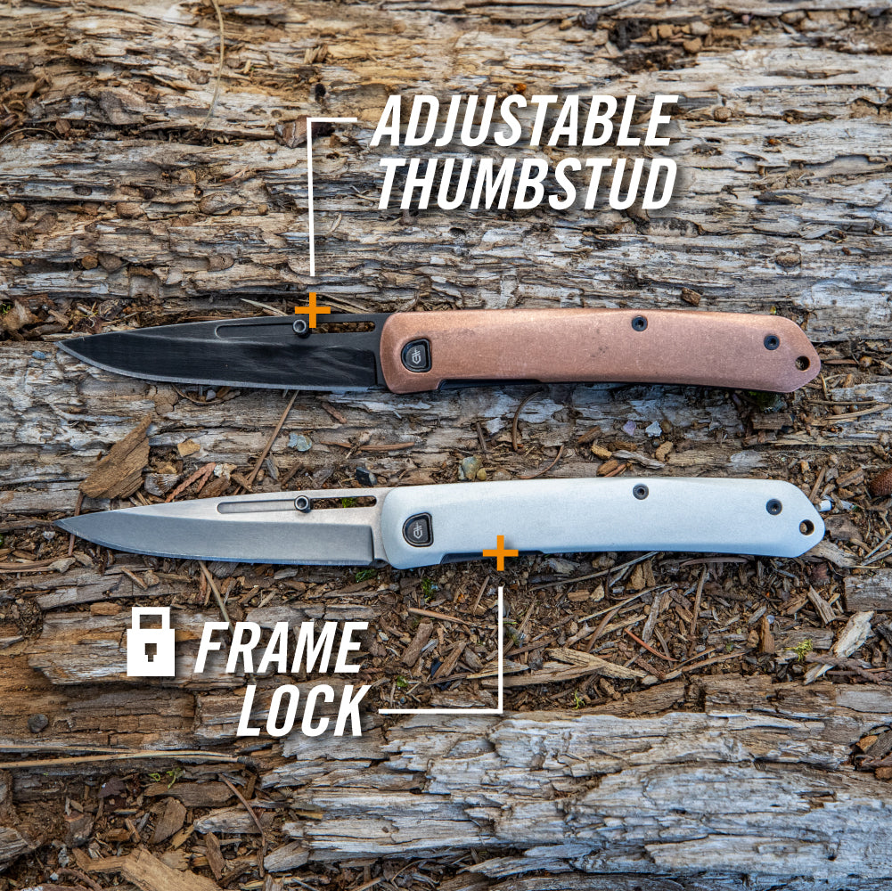 Gerber Gear Affinity Folding Pocket Knife Plain Edge D2 3.6 Inch Blade, Copper
