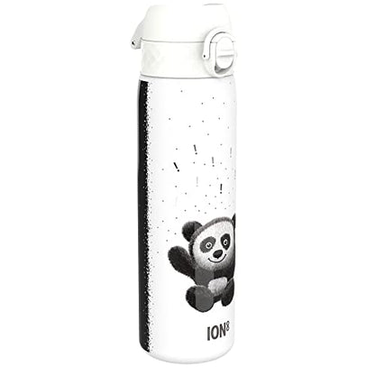 Ion8 Kid's Stainless Steel Water Bottle - Food-Safe and Odor Resistant - Fits Car Cup Holders, Backpack Pockets and More, 20 oz / 600 ml (Pack of 1) - Panda