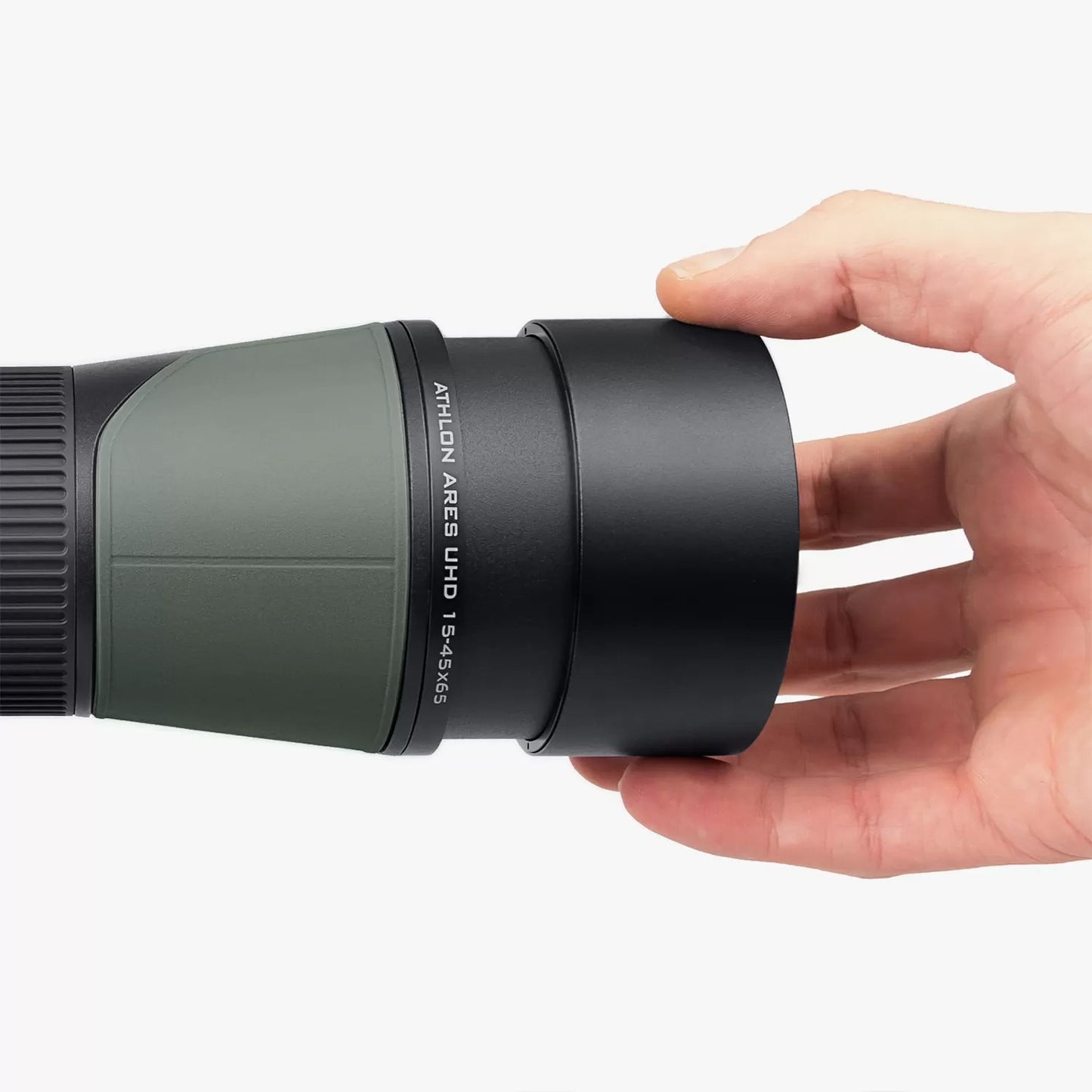Athlon Optics Ares UHD 15-45x65 Spotting Scope - Straight, Green/Black