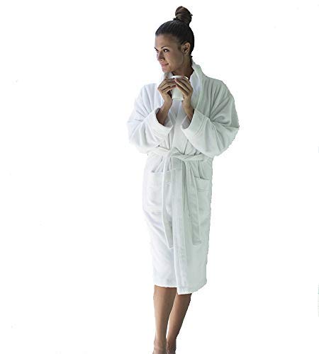 Cariloha Ultra-Plush Bamboo Bathrobe - Luxuriously Soft and Comfortable - Wicks Moisture - Eco-friendly - Unisex - Large/XLarge - White
