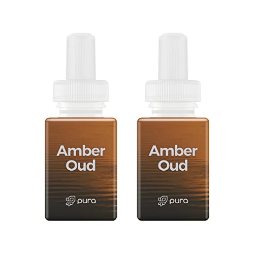 Pura - Fragrance for Smart Home Air Diffusers - Room Freshener - Aromatherapy Scents for Bedrooms & Living Rooms - Odor Eliminator - 2 Pack - Amber Oud