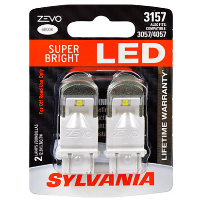 SYLVANIA ZEVO 3157 White LED Bulb, (Contains 2 Bulbs)