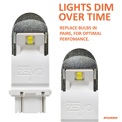 SYLVANIA ZEVO 3157 White LED Bulb, (Contains 2 Bulbs)