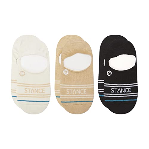 Stance Basic 3 Pack No Show Socks (Large, Cream)