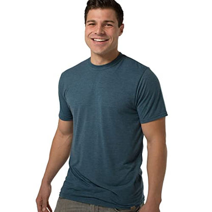 Cariloha Men's Comfort Crew Tee - Organic Bamboo T-Shirt - Cooling, Soft, Stylish, Durable and Eco-Friendly - Large - Bermuda Blue