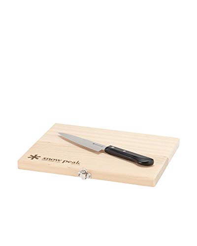 Snow Peak Foldable Cutting Board & Knife Set - Outdoor Cooking Gear - 30 oz - Large