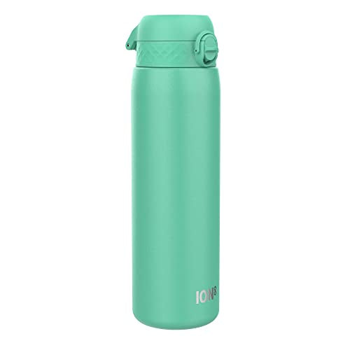 Ion8 Stainless Steel Water Bottle - Food-Safe and Odor Resistant - Fits Car Cup Holders, Backpack Pockets, and More, 40 oz / 1200 ml (Pack of 1) - OneTouch 2.0 - Teal 2.0