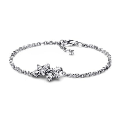 Pandora Sparkling Herbarium Cluster Chain Bracelet, 7.1 in,With Gift Box