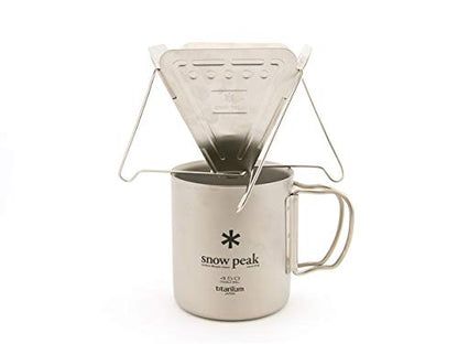 Snow Peak Collapsible Coffee Drip - Compact Camping & Backpacking Gear - Stainless Steel - 4.9 oz