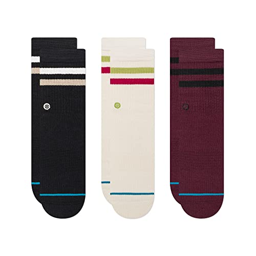 Stance Classic 3 Pack Crew Socks (Large, Black)